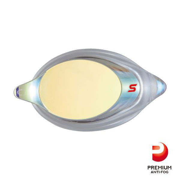 SRXCL-M PAF SWANS แว่นตาว่ายน้ำแข่งขันสายตาสั้นเลนส์ปรอท Swans Swimming Goggles Racing Optics Mirror Lens